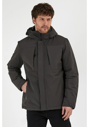 Erkek H Winter Jacket M - Antrasit Siyah