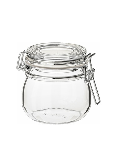 Vakum Kapaklı Cam Kavanoz Meridyendukkan Şeffaf 0.5 Litre Contalı Kavanoz