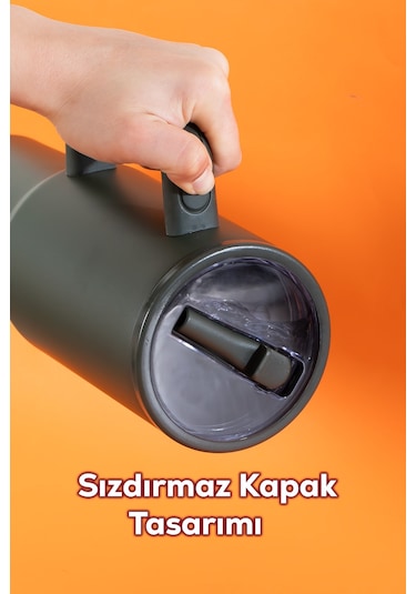 Perotti 17238-3 Colte V2 Paslanmaz Çelik Sporcu Termos Bardak Matara Yeşil 1,2 Lt Yeşil