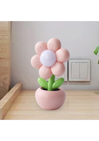 Suntek Saksı Bitki Küçük Masa Lambası Yatak Odası Ortam Pembe Çok Renkli