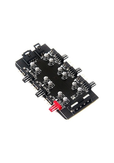 Ebitda Anakart Ide Fan Adaptörü 5v 3-pin Rgb Dönüştürücü, 6 Kanal, 12v 4-pin Hub, Pwm Destek, Rgb Fanlar İçin