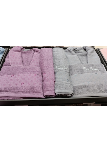 Bornoz Takımı Antrasit - Mürdüm