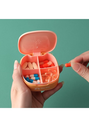 Yeiuyi7 Taşınabilir Küçük Hap Kutusu Mini Mühürlü İlaç Saklama Kutusu Sarı