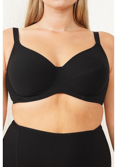 Magic Form 6838 Kadın Penye Desteksiz Balenli Toparlayıcı Sütyen-siyah Siyah