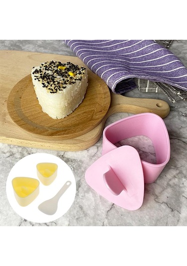 Sarı Suşi Kalıbı Onigiri Pirinç Topu Gıda Basın Üçgen Suşi Yapımcısı Kalıp Suşi Seti Sarı Sarı Suşi Kalıbı Onigiri Pirinç Topu Gıda Basın Üçgen Suşi Yapımcısı Kalıp Suşi Seti Sarı