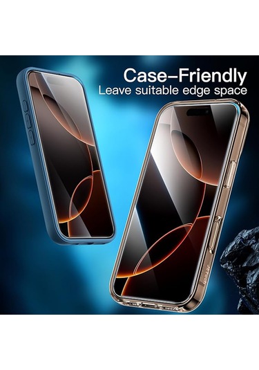 İphone Uyumlu 16 Pro Max Hayalet Cam Ekran Koruyucu Otomatik Hizalamalı