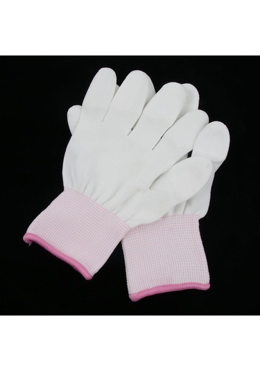 Homyl Beyaz Naylon Örme Pu Kaplamalı Muayene İş Eldivenleri S