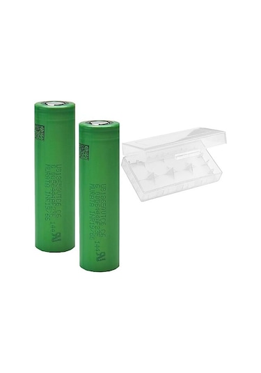 Sony VTC6 18650 3.7 V 3000 mAh 30A Li-ion Şarjlı Pil 2'li + Pil Taşıma Kutusu