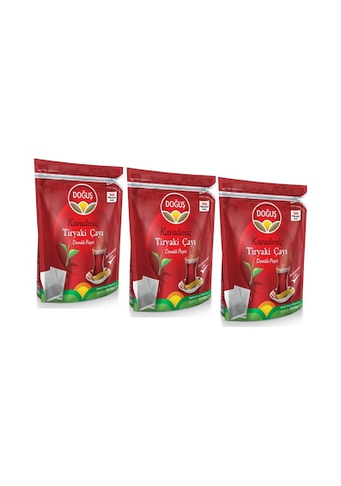 Doğuş Karadeniz Tiryaki Siyah Süzen Demlik Poşet Çay 3'lü 25 x 40 G