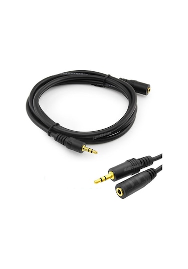 Kulaklık Ses Hoparlör Uzatma Kablosu 3.5mm Stereo - 1 Metre