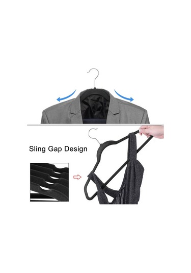 50'li Paket Kauçuk Ve Kaymayan Ekstra Güçlü Plastik Askılar Diğer