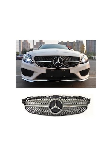 Mercedes W205 Diamond Amg Ön Panjur Izgara Seti 2014 / 2018 C Ser
