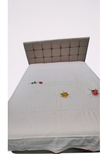 Pike Yazlık Zmrt Somon Çift Dolgun Malzeme V Çizgili Desen Pamukl (410077583) Somon