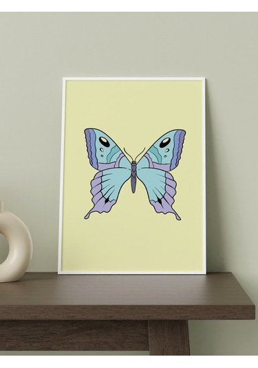 Kelebek Tasarımlı 24 33 Cm 350 Gr. Kuşe Kağıt Poster Pytkpstr050