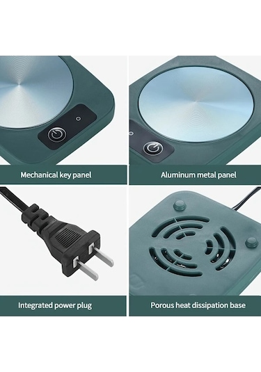 Fastbuy Turcoshop11 Pembe 110v Kahve Isıtıcı Tabağı: Gün Boyu Sıcak İçecekler İçin Çay, Süt, Sıcak Çikolata