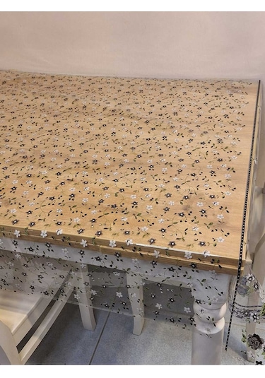 Şeffaf 0.018 Mm Pvc Muşamba - Desenli Silinebilir Şeffaf Masa Örtüsü 16ns35 Şeffaf