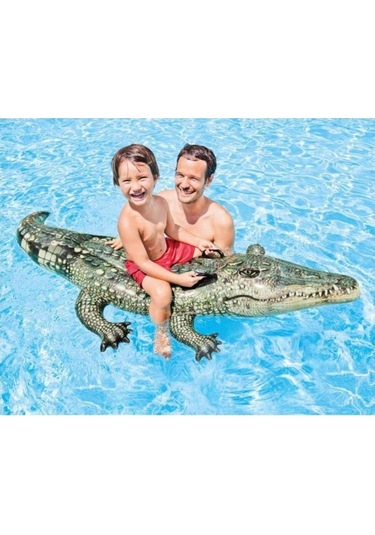 Gerçekçi Timsah Binici 170x86 Cm İntex - 57551 Lisinya Alithestereo Çok Renkli