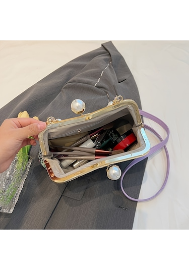 Zarif Çiçek Desenli Çapraz Çanta