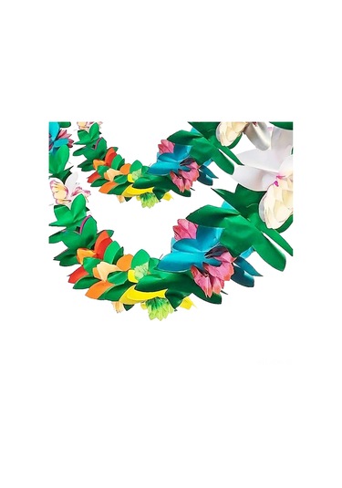 Suofeng Hawaii Temalı Renkli Kağıt Çiçek Gardaşlığı - 3 Metre Uzunlukta Ev, Parti Ve Düğün Dekorasyonu