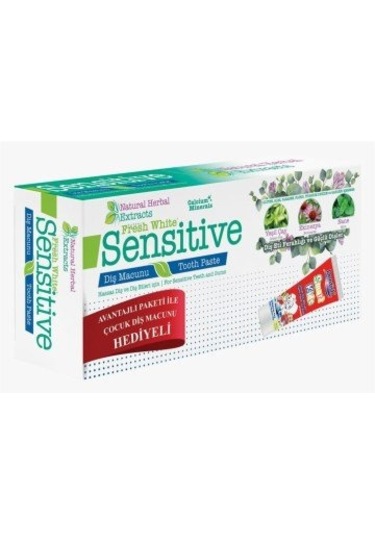Fresh White Sensitive Yeşil Çay Ekinezya Nane Diş Macunu 75ml + D