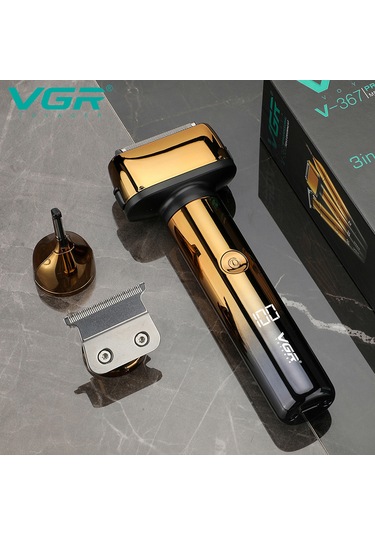 Vkemall Vgr367 Erkek Tıraş Makinesi, Sakal Kesme Ve Kaş Şekillendirme Aleti - Lcd Ekranlı