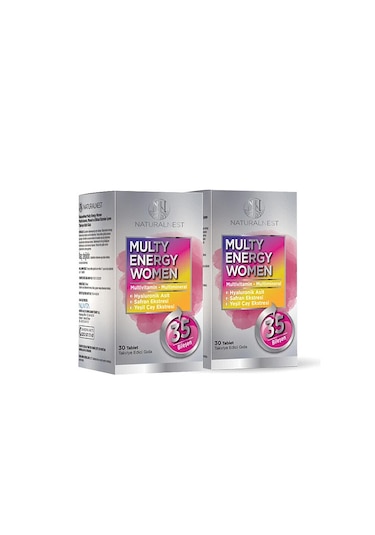 Naturalnest Multy Energy Women 2. %50 İndirimli 30+30 Tablet Takviye Edici Gıda