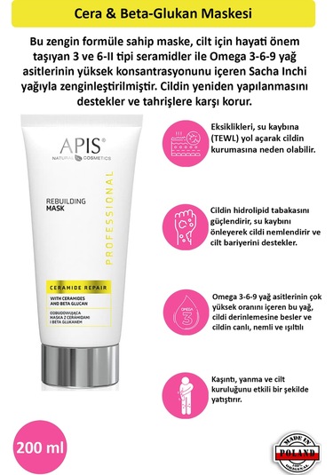 Apis Natural Cera & Beta-Glukan Maskesi 200 ML