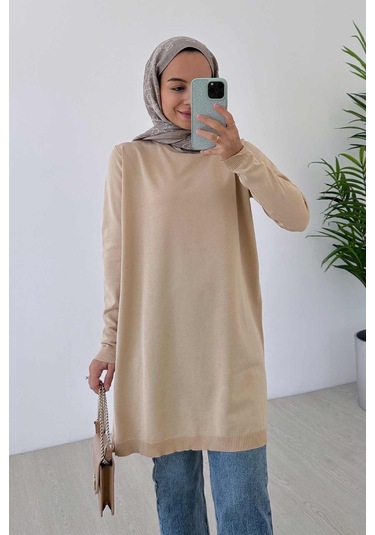 Basic Merserize Tunik - Sütlü Kahve Sütlü Kahve
