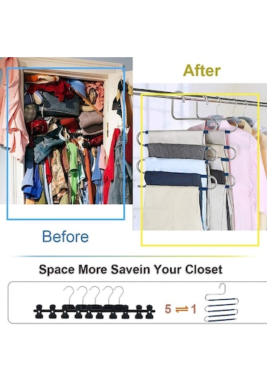 Cbtx 4 Adet S Şekilli Pantolon Askıları Kaymaz Paslanmaz Çelik Elbise Askısı Havlu - Mor