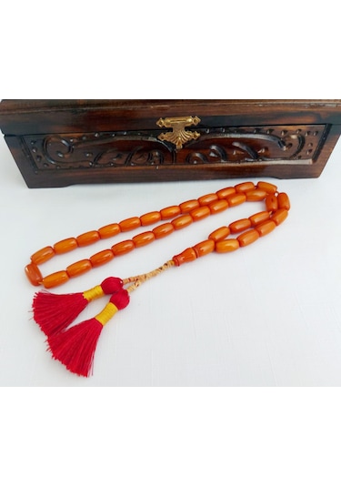 Hareli Kapsül Kesim Miskevi Bağa Tesbih... Ölçü: 9,5 X 17