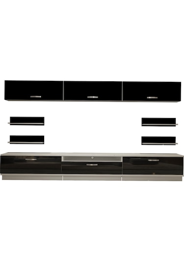 Decoraktiv Trendstyle 8y Mdf Tv Ünitesi Tv Sehpası Beyaz - Siyah