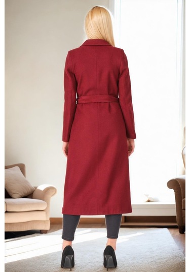 Z9681 Dewberry Bayan Palto-bordo Bordo
