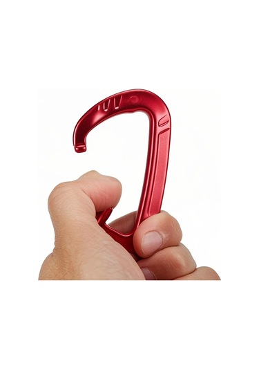 Maiyame 7075 Alüminyum 12kn Dayanıklı D-karabiner, Tırmanma İçin 2 Adet Set, Kırmızı Çok Renkli