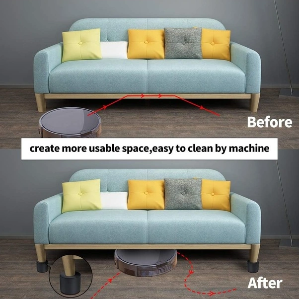 Fortunelane 4 Adet Siyah Ayaklık Seti, 60x52mm, Dayanıklı Karbon Çelik, Ev Süpürgeleri İçin İdeal