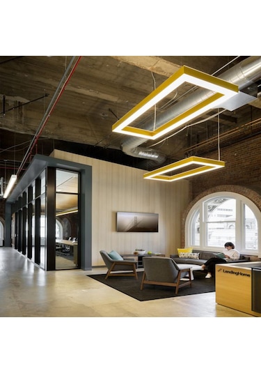 Dikdörtgen Modern Led Avize Linear Simit Armatür Lineer