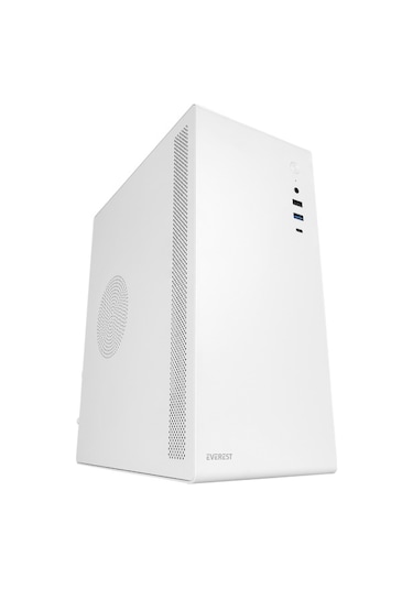 Everest K250 Peak 250W Micro Psu Audio Kompakt Mid-Tower Bilgisayar Kasası Beyaz