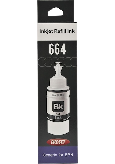 Ekoset Epson L386 Uyumlu Siyah Mürekkep 70 ML