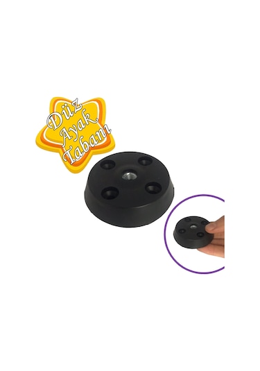 Düz Ayak Tabanı Siyah Mobilya Masa Sehpa Ayağı Bağlantı Aparatı Plastik