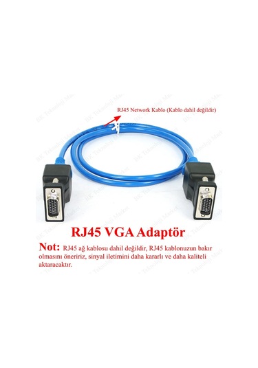 Rj45 Cat5 Cat/6 Vga Extender Ethernet Kablo Vga Uzatma Adaptörü