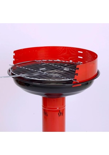 Dörtel Yuvarlak Mangal Kırmızı