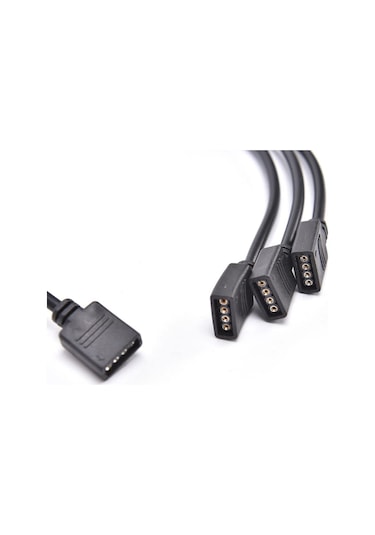 RGB Şerit 4 Pin LED Çoklayıcı Splitter Tek Kumanda 3 Çıkış Kablo
