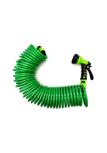 Pazly 15 Metre Yaylı Bahçe Sulama Hortumu - 7 Fonksiyonlu Fıskiye, Araba Yıkama & Bahçe Bakım Seti