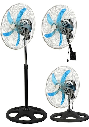 Sarhoş Kafa Vantilatör Sanayi Tipi 3'ü 1 Arada Duvar Ve Masa Üstü