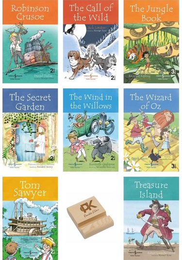 İş Çocuk İngilizce Robinson The Call The Jungle The Secret Wind Wizard Tom Sawyer Treasure 8li Set