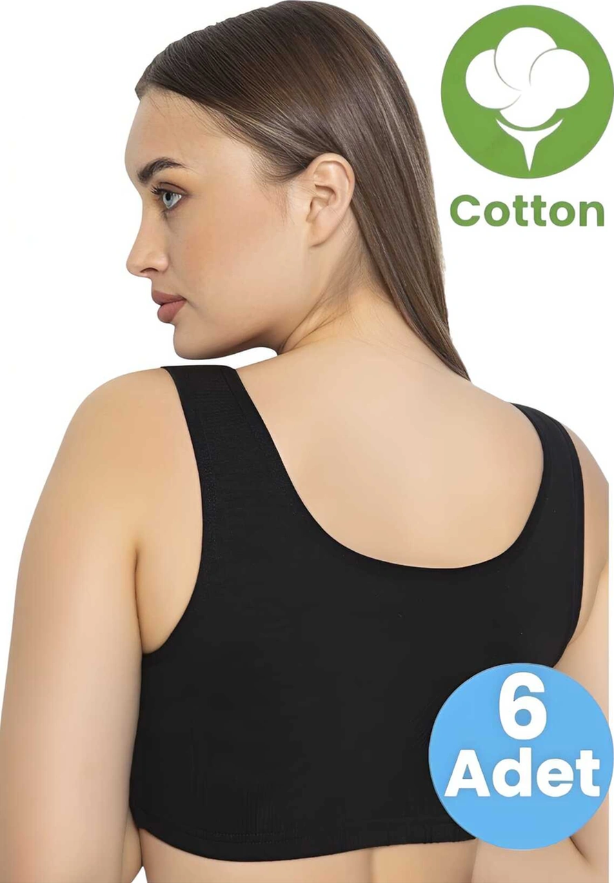 Tezzgelsin Kadın 6'lı Battal Body Sütyen Siyah