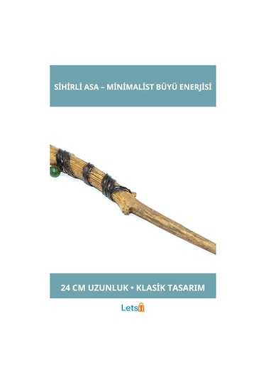 Polyester Sihirli Asa 24 Cm Büyü Aksesuarlı 1 Adet