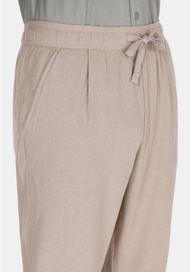Colins Regular Fit Orta Bel Uzun Paça Erkek Keten Karışımlı Bej Pantolon Cl1074570 Q1.v2 Dbg Bej
