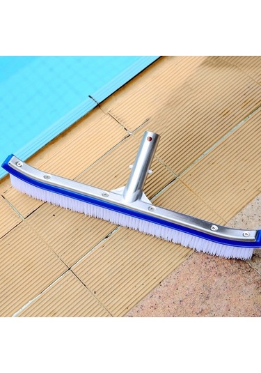 Fortunelane 18 İnç Alüminyum Gövde Fırçası, Dayanıklı Saplı, Havuz Duvarı Ve Zeminde Korozif Özellikli Temizlik Aracı