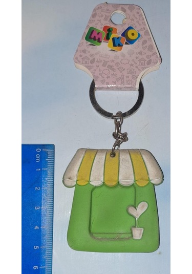Küçük Plastik Ev Anahtarlık Yeşil