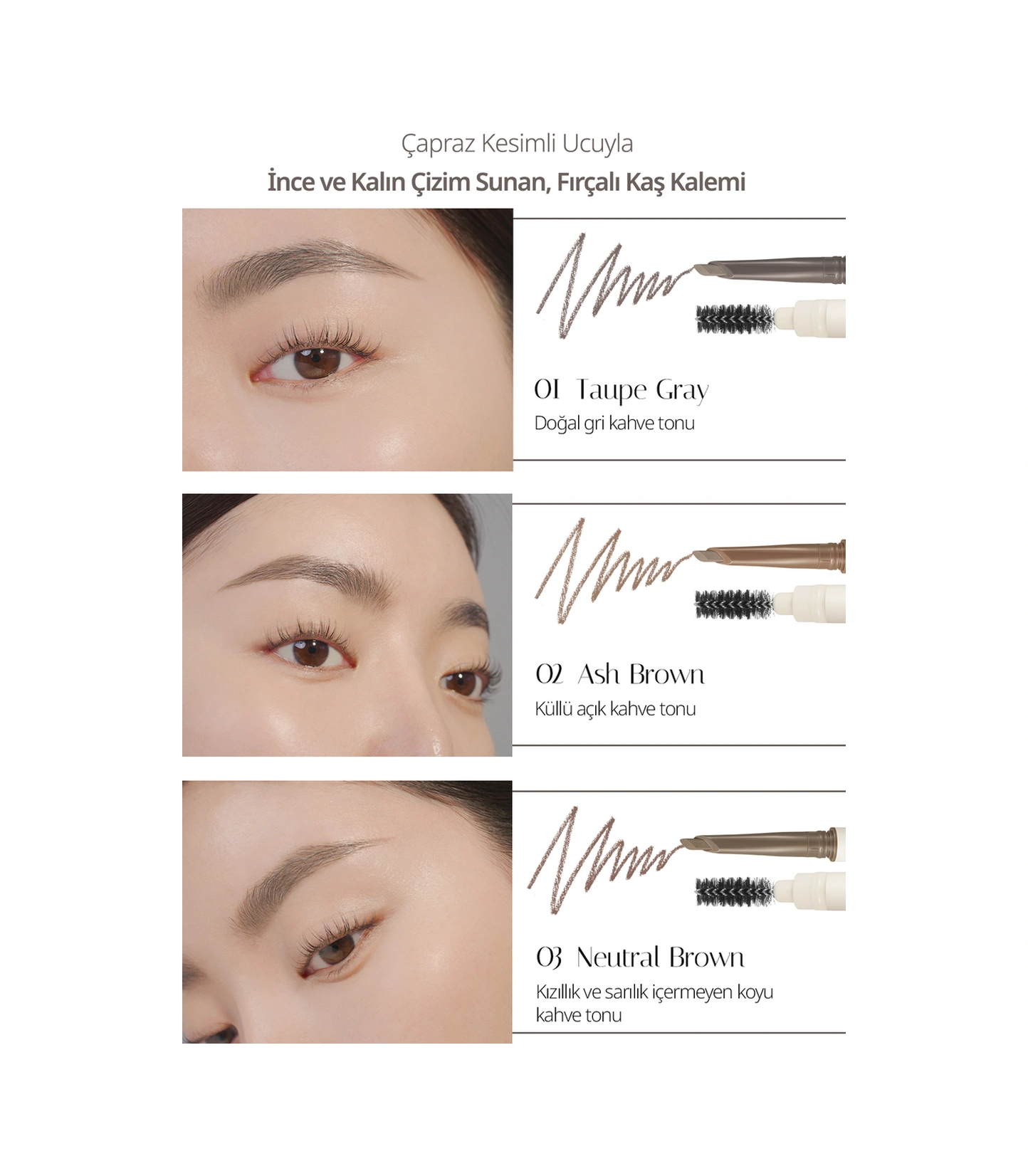 Clıo Sharp So Simple Brow Pencil 03 Neutral Brown
